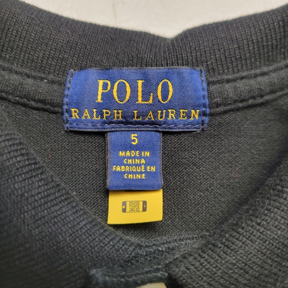 Polo Ralph Lauren Kids Black Polo Bear Rugby Player Polo Shirt - Picture 6 of 9